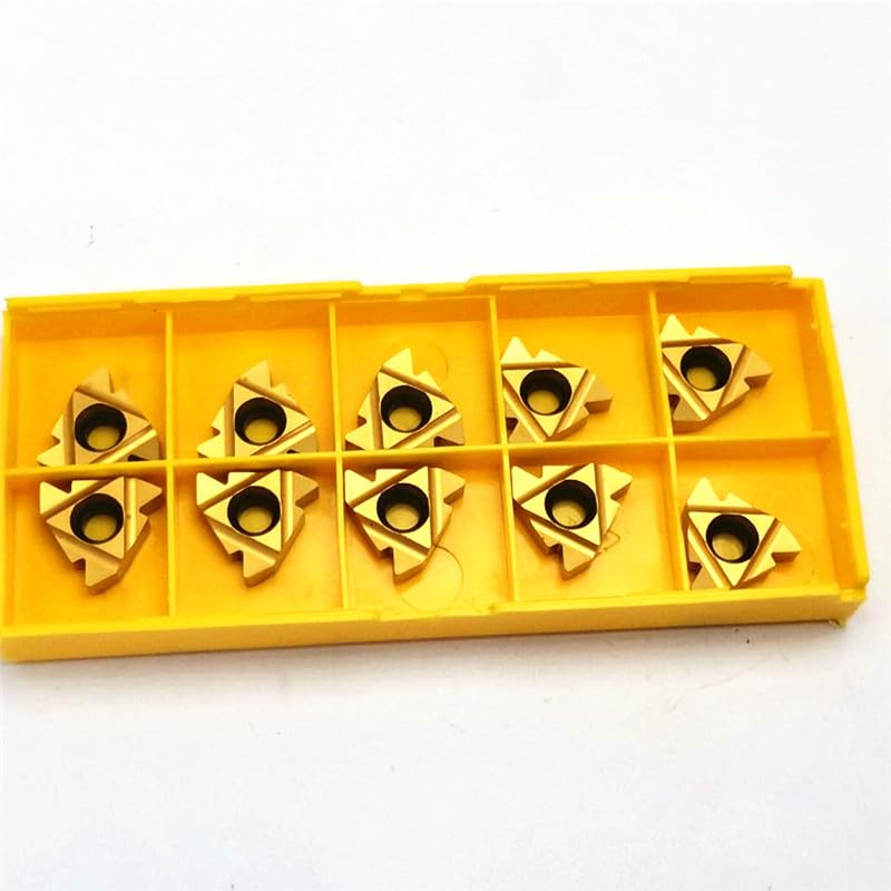 10 piezas de herramientas de roscado 11ER 11IR 22ER 22IR AG60 VP15TF US735, herramientas de torneado de rosca angular, herramienta de corte de inserto de carburo de tungsteno for torno CNC(22ER AG60 V