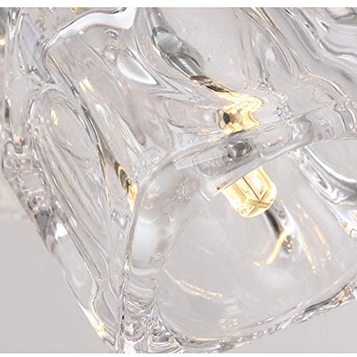 Carré glaçon Suspension 6 lumières pour sublimer un plafond haut