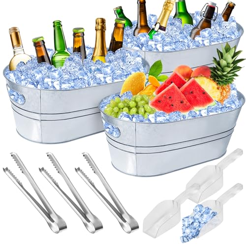 Seau à glace en acier galvanisé de qualité supérieure avec accessoires