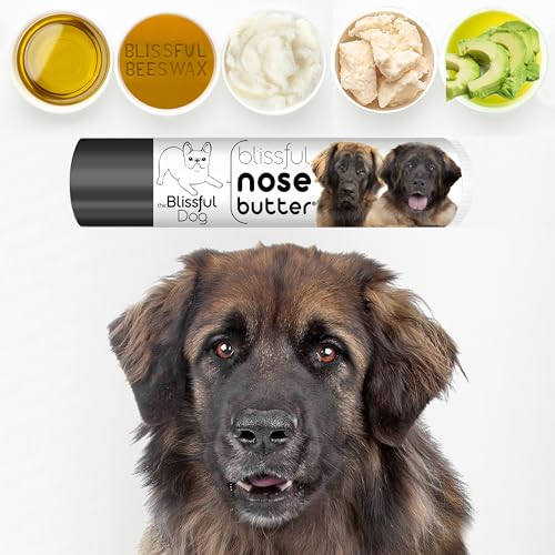 Image of The Blissful Dog Leonberger Nose Butter for Dry, Cracked Skin, Lick-Safe Dog Nose Balm with Moisturizing Shea Butter, Almond, Olive, and Essential Oils, Pet Supplies, Uncented, 0.15 oz.