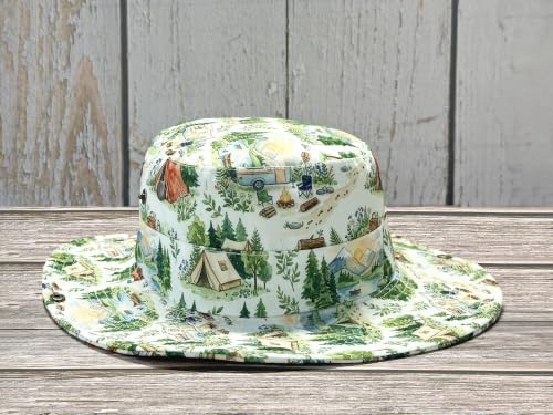 Image of Wide Brim Bucket Hat for Women Girl Men Boy