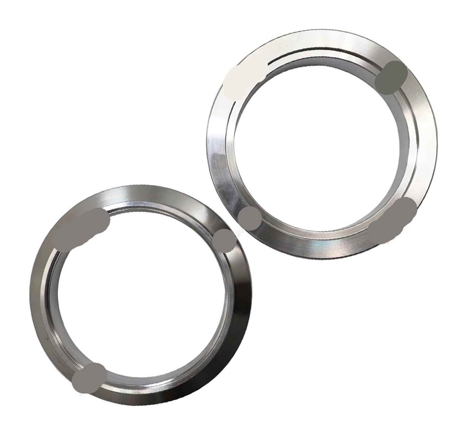 Fascette per tubi flessibili, Kit Flangia Maschio Femmina for Tubo Di Scarico Con Morsetto Turbo Vband In Acciaio Inossidabile Universale Da 1,5-6 Pollici