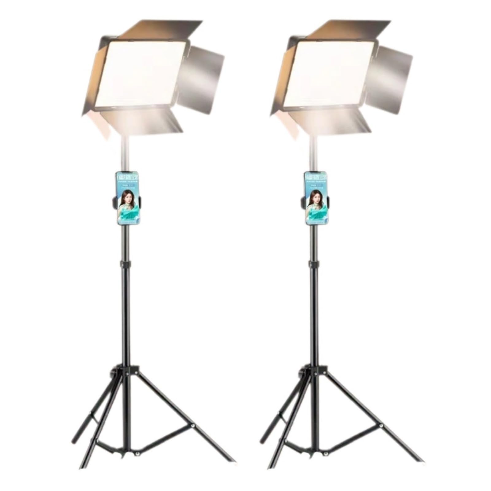 2PCS Luces para Profesional Fotografia, luz Video con Soporte de trípode Ajustable para Fotografia, Video en Vivo TikTok Youtube