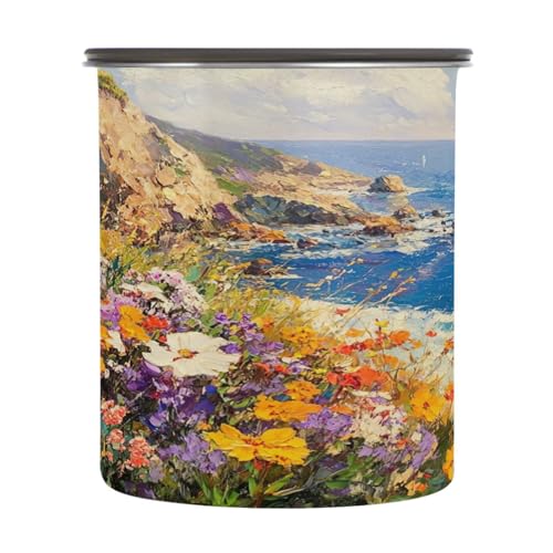 Contenedor hermético de acero inoxidable para café 17oz miniatura 2