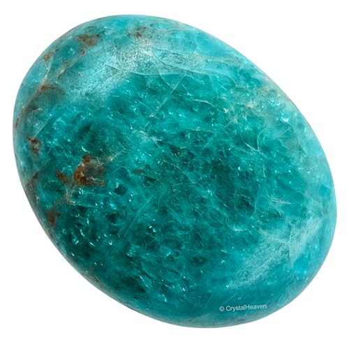 Image of Crystal Heaven Green Apatite Crystal Palm Pebbles Stones For Anxiety Stress Relief Massage - Aaa Grade Original Healing Gemstone Agate Palm Stone For Yoga Meditation Spiritual Reiki Feng Shui