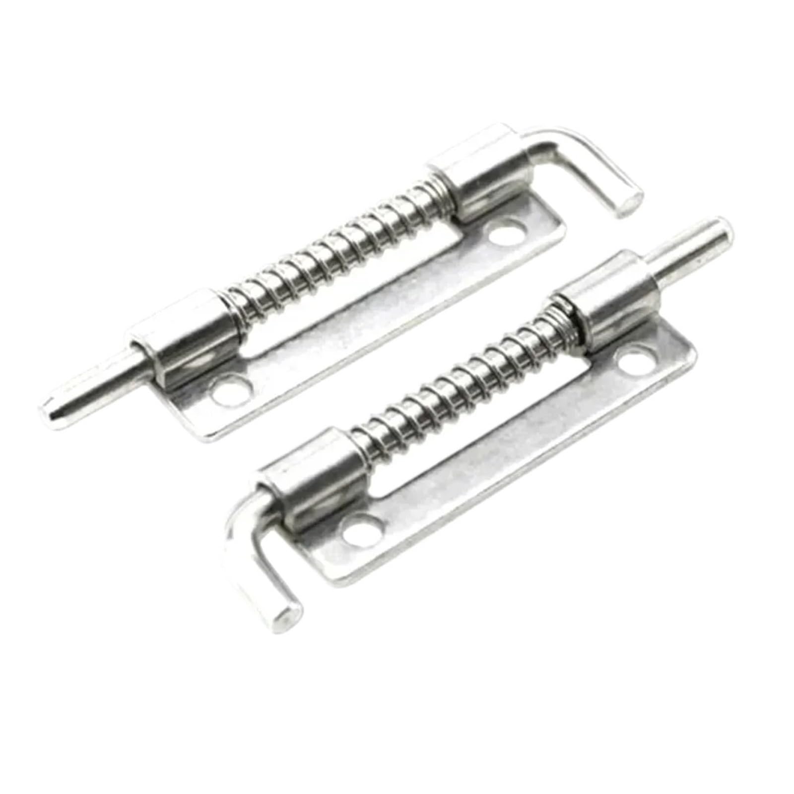 Latch Spring Bolt Hinge, 5pcs Spring Loaded Latches Barrel Bolt Latch Tone Cabinet Hinges Stainless Steel Hardware(S Left)