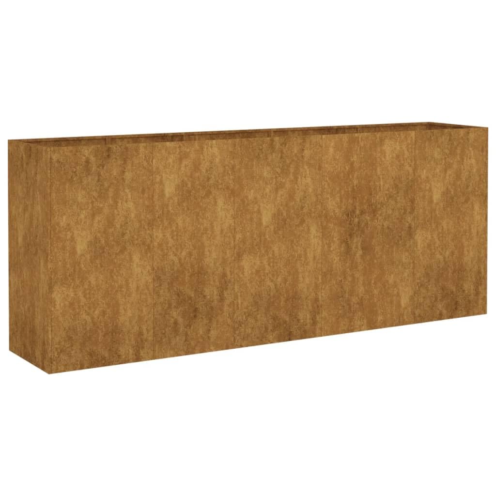 vidaXL Garden Raised Bed - Rusty Brown Corten Steel Planter - Weather-Resistant, Spacious, Sturdy & Decorative for Indoor/Outdoor Use