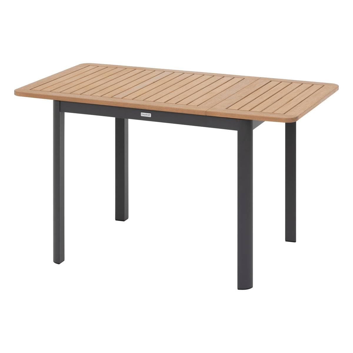 Hespéride - Table de Jardin Extensible Folya Beige - 4 Places - Aluminium Traité Epoxy Antirouille Eucalyptus
