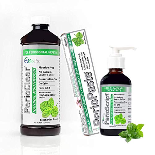 Oral Health Package - Includes PerioPasteâ„¢ Organic Toothpaste + PerioClearâ„¢ Organic Mouthwash + PerioScriptâ„¢ Oral Cleansing Concentrate