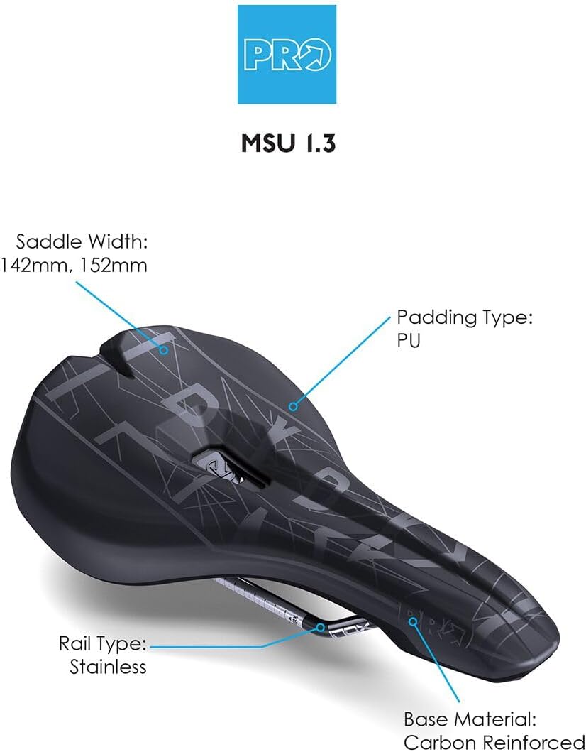 Pro MSU 1.3 Saddle Black, 142Mm, Af, Stainless