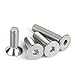 M4-0.7 x 10mm Flat Head Socket Cap Screws Bolts, Stainless Steel 18-8 (304), Bright Finish, Allen Socket Drive,Machine Screws Inner Hex Screw Fasteners Bolts (50pcs)