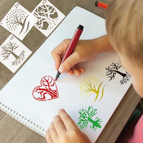 Plantillas pequeñas para pintar madera y manualidades de 7,6 cm 6
