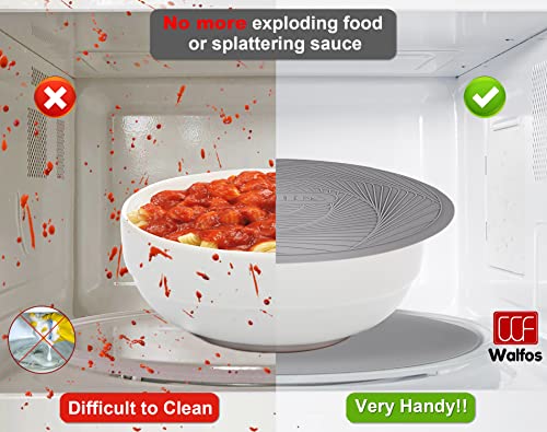 Image of Walfos 12-Inch Silicone Microwave Mat & Pot Holders, Non-Slip Heat Resistant for Oven, Hot Pot, Bowl