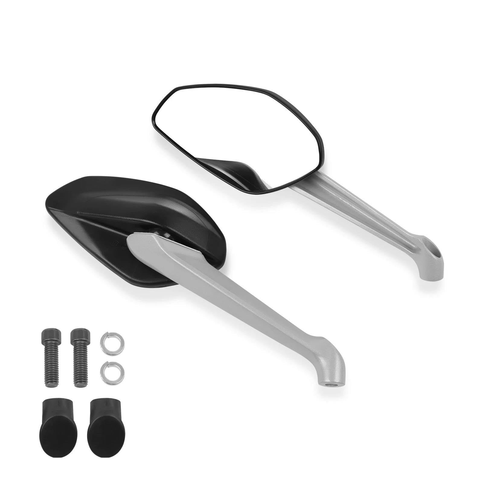 Sicurezza del veicolo Per Ducati Per Monster 821 1200 1200S 821 797 Specchietto Retrovisore Sinistro Destro Per Moto Specchietti Retrovisori Laterali(Argento)