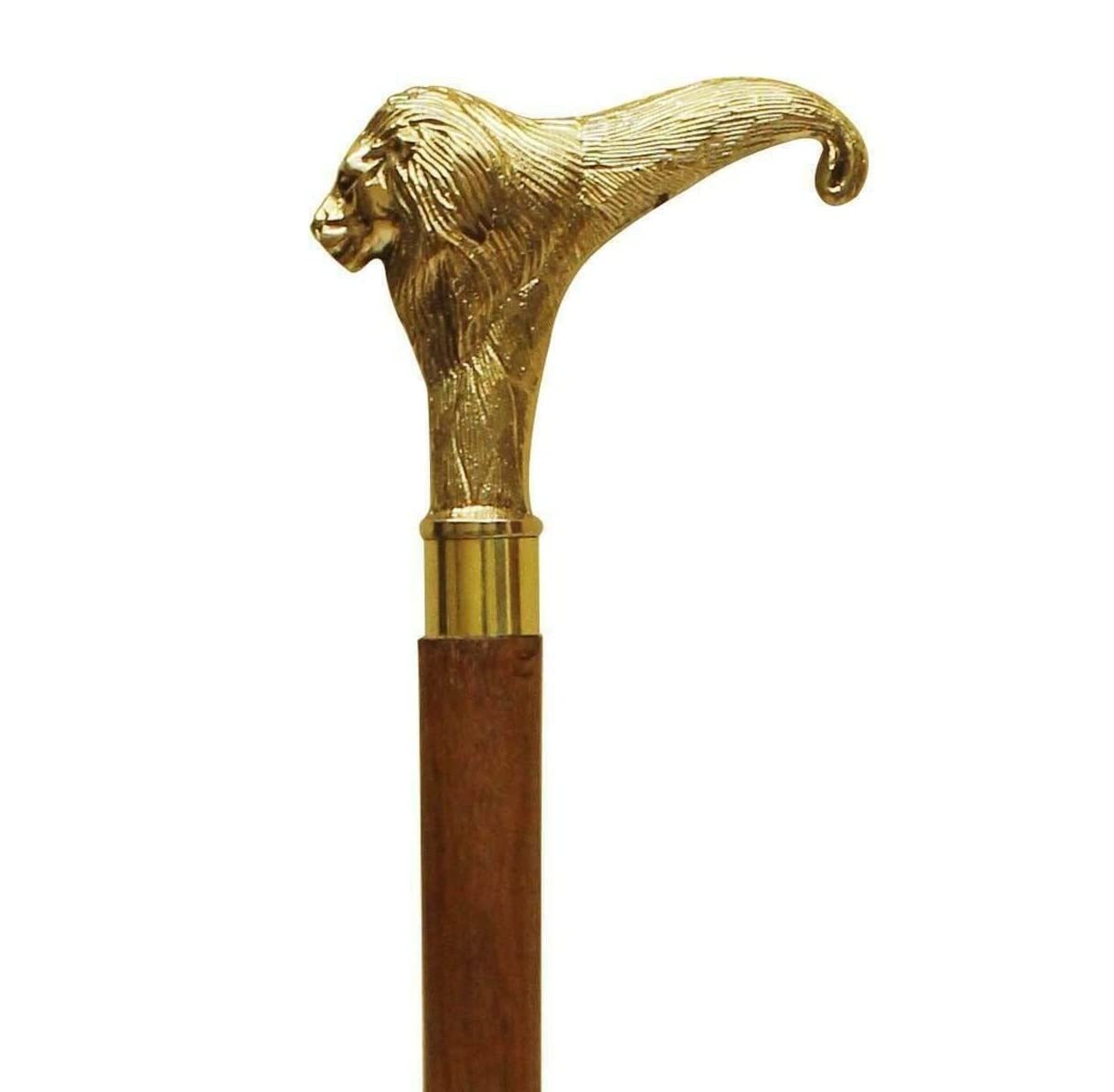 Rana, Brass Walking Stick Solid Vintage Designer Lion Head Wooden Cane Antique Style (B09W6X9PPJ) Amazon Price History, Amazon Price Tracker