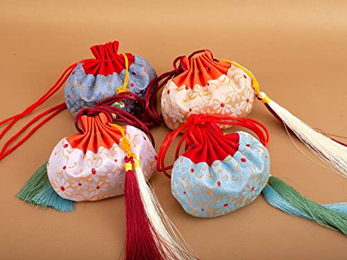 4 Bolsitas bordadas chinas para fragancias 8x10 cm miniatura 2