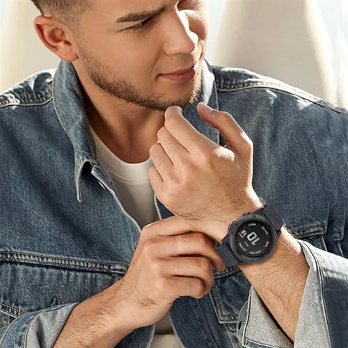 Correa de nailon para Garmin Fenix 7X 6X de 26 mm negra para senderismo 7