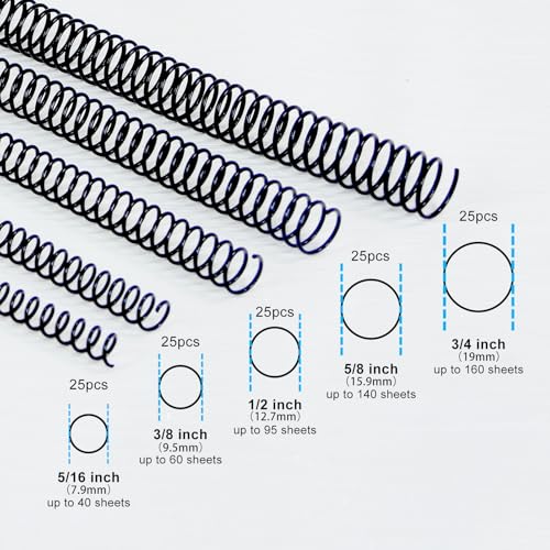 Espiral de plástico negro paso 3:1 Rayson con giro completo para manuales 2