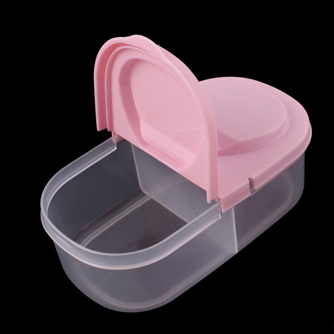 Ruilogod Plastic Kitchen Cupboard 2 Compartments Salt Storage Box Case Pink (id: fdc 453 1ff 4af 3ad image 3