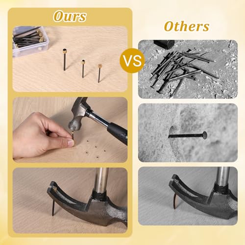 Image of 90PCS Picture Hanging Nails, Nails for Hanging Picture, 3 Sizes Wall Decorative Nails, Decor Pictures Frame Kit, Hanging Hardware Tool Hangers, Picture Hangers Photo Hanger, Frame Hanger for Wall