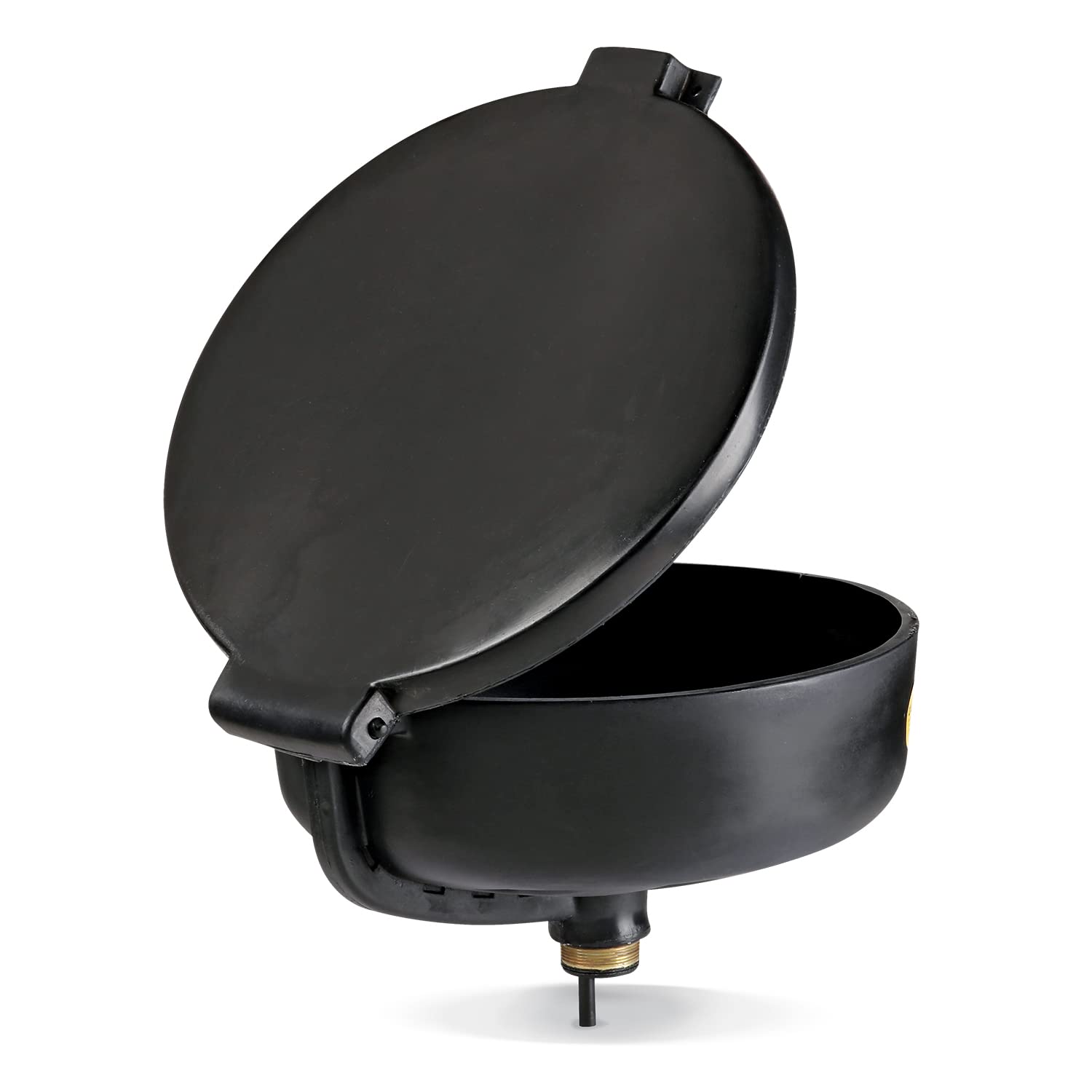 PIG Drum Funnel - Burpless Large Poly Drum Funnel - for 30 and 55 gal Steel or Poly Drums w/ 2" NPT - Black - DRM138-BK
