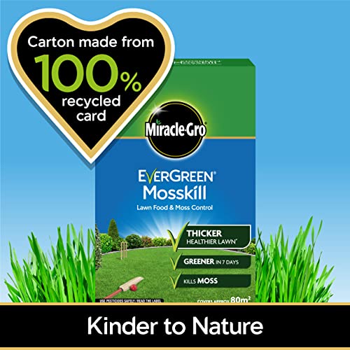 Miracle-Gro EverGreen Mosskill Lawn Food and Moss Control, 2.8kg, 80 m2, Brown - 5