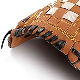 Jorzer 1pc Sport Baseball und Softball Handschuh 9,5 Zoll Baseball und Softball Mitt mit weichen solid Pu Leder Verdickung Pitcher braun - 5