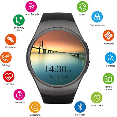Wristband Fitness Tracker With Alarm Clock Getfitsoo Kw18 Round