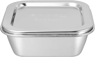 Artibetter Stainless Steel Butter Storage Box with Lid, 304 Square Large Butter Container, Beef Tallow Storage Crisper for Kitchen Countertop Use
