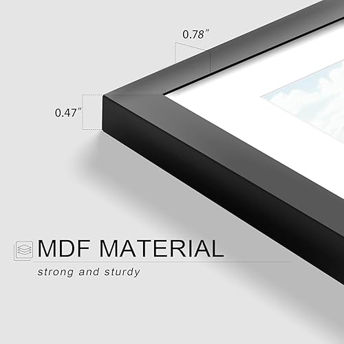 Miniatura 506 de Picrit - Juego de 12 portarretratos de 5 x 7 pulgadas para colgar en la pared o exhibir sobre una mesa, para fotos de 4 x 6 con paspartú o 5 x 7