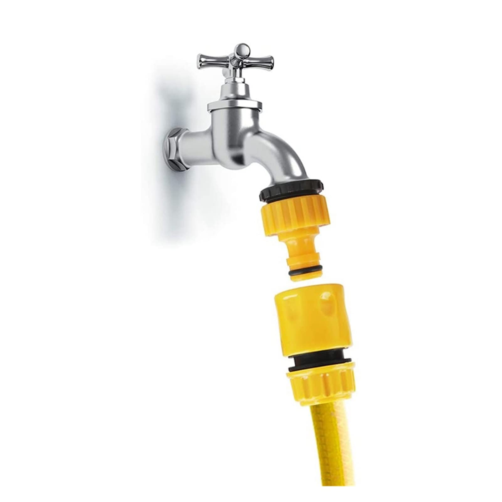 20 PCS Conjunto de conectores de manguera de jardín, conector de la manguera del conector Conectores de la manguera doble del extensor Conectores rápidos de la manguera Pistola de agua para jar