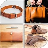 CALFOVERA 60cm x 33cm x 1.5mm Tooling PU Leather Upholstery Fabric Scratch-Resistant Soft Leatherette Sheet Waterproof Synthetic Dark Brown Faux Leather Vinyl Roll for DIY Crafts - Image 5