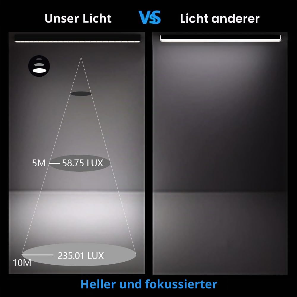 OOWOLF Pendelleuchte, 40W, 110cm, 4000K, höhenverstellbar, Linear Design, Schwarz, für Esszimmer Wohnzimmer Büro