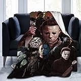 Horror Movie Friday The 13th Blanket Michael Myers Blanket Ultra Soft Flannel Fleece Lightweight...