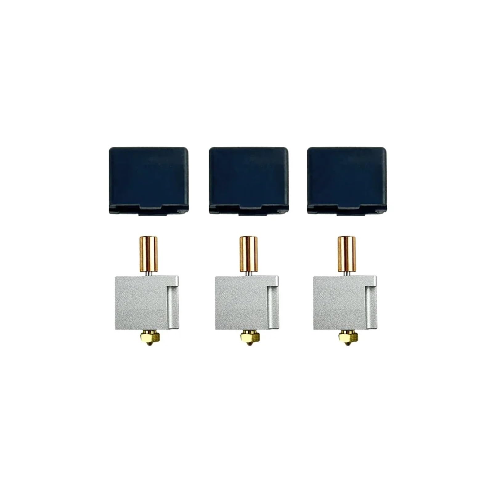for flsun V400 3D-Drucker-Hotend-Düsen-Kit mit Silikonhülle, Extruder-Teile, Druckkopf, Messing-Wärmeblock-Hals, verkupfert