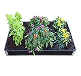 TABOR TOOLS TR7A Raised Garden Bed Kit (3.3 ft x 2 ft), Tool-Free PVC Box Planting Bed Set for Growing Fresh Vegetables, Flowers, or Herbs.