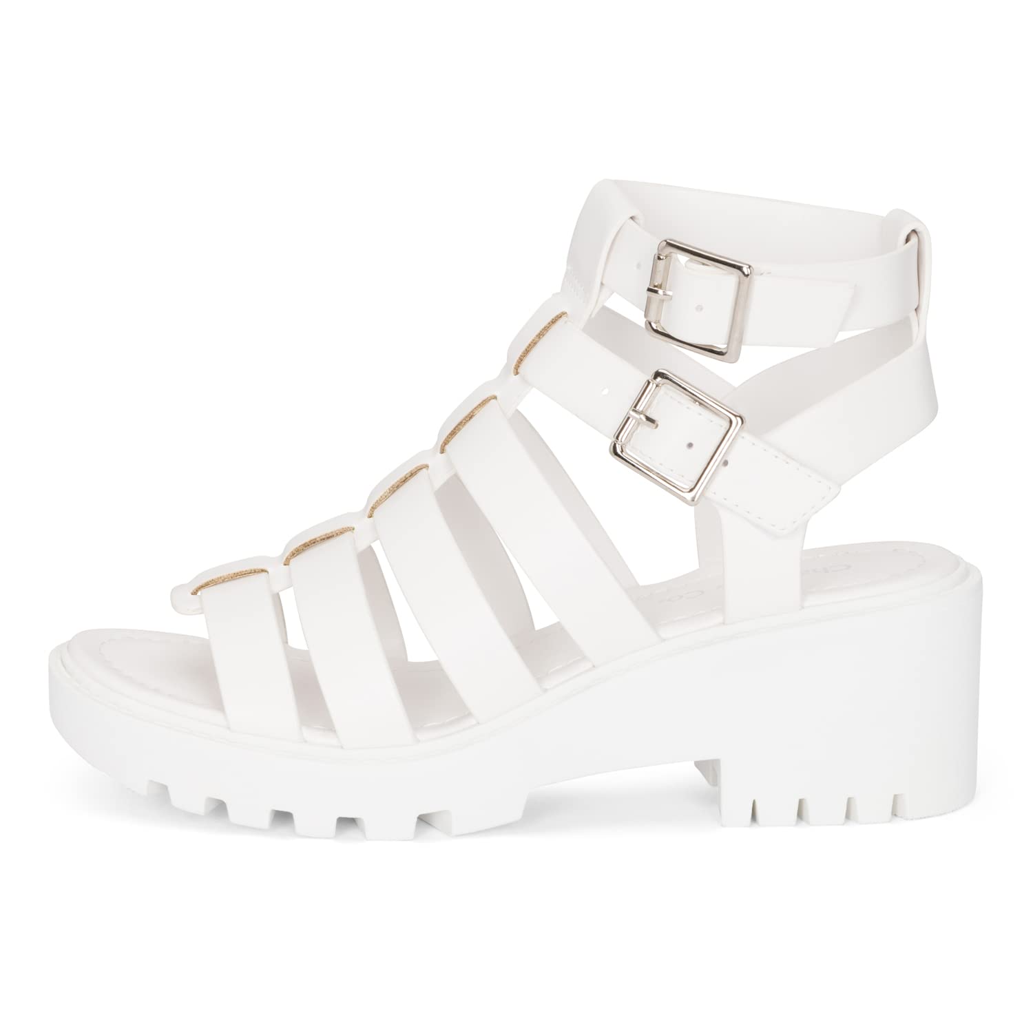 Chariot & Co Fib Women's Platform Sandals – Chunky Heel Gladiator Sandals with Buckles – Summer Style with 2” Heel