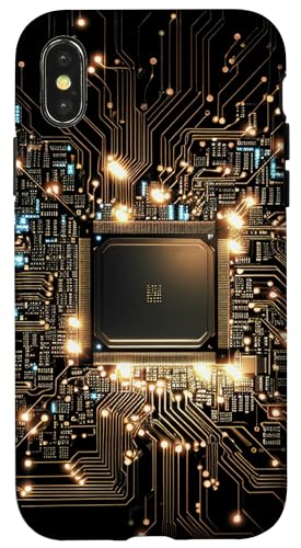 Motherboard Microchip Circuit IT Computer Background Case for iPhone X/XS
