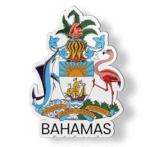 Imán decorativo Bahamas Coat of Arms 4 pulgadas miniatura 1