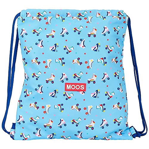 Safta Saco Plano Grande de Moos Rollers, 350x400 mm, Azul Claro/Multicolor