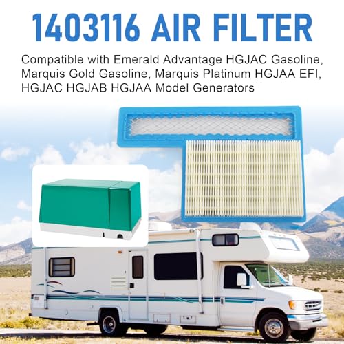 Image of 1403116 Air Filter Replacement For Cummins Onan RV Generator, Compatible with HGJAC HGJAB HGJAA Model Generators