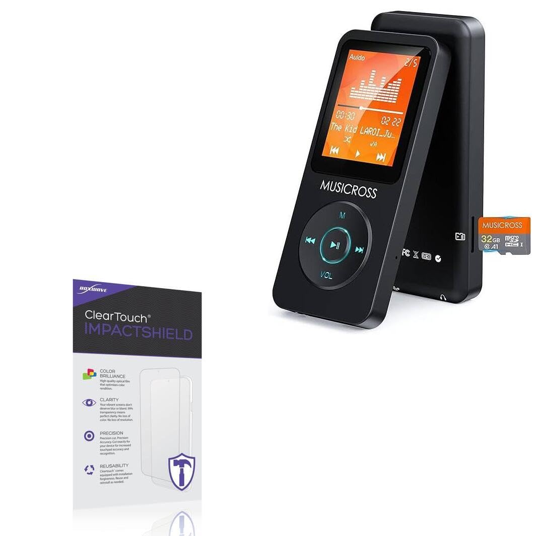 BoxWave Screen Protector Compatible with Musicross 1 (5.1 in) - ClearTouch ImpactShield (2-Pack), Impenetrable Screen Protector Flexible Film