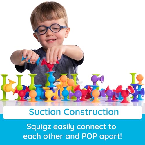 Fat Brain Toys Squigz Starter Set, 24 Piece Suction Bath Toys, Sensory Toys for Kids 3 and Up - Image 5