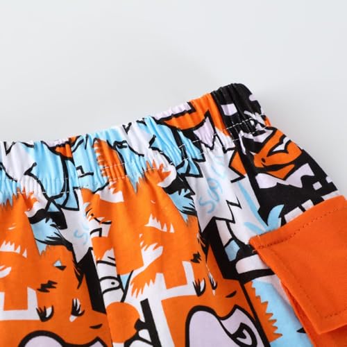 Image of Toddler Boy Clothes Kids Summer Cotton Outfits Shirt Short Sets Size 2-7