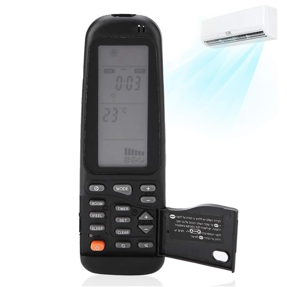 TECHZOCO Mando Universal para Aire Acondicionado, Control Remoto de Aire Acondicionado, Mando reemplazo, 25 en 1,Compatible con Electra, Airwell, Emailair, Elco RC/RC-3/4/5/7, No Incluye Pilas