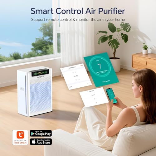 Image of Air Purifiers for Home Large Room Up to 3000 ftwith Smart APP Control | Pet Air Purifier with Hepa Air Purifier with Washable Filters and PM 2.5 Display Pets Hair, Pollen, Dander, Smoke