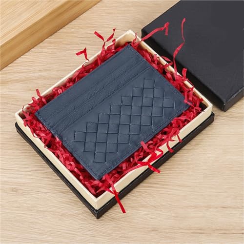 Simple Woven Thin Card Holder Bag Fashionable Card Holder Card Holder Fashionable Card Holder(Blue)4