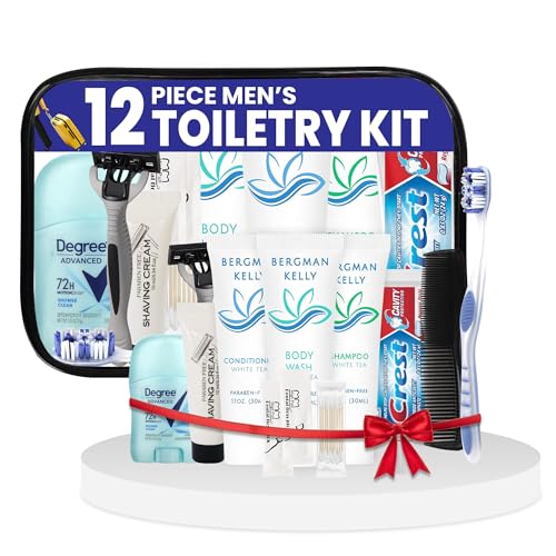 Trektote Travel Toiletry Kit For Men – 12 Piece Set Of Travel Siz...