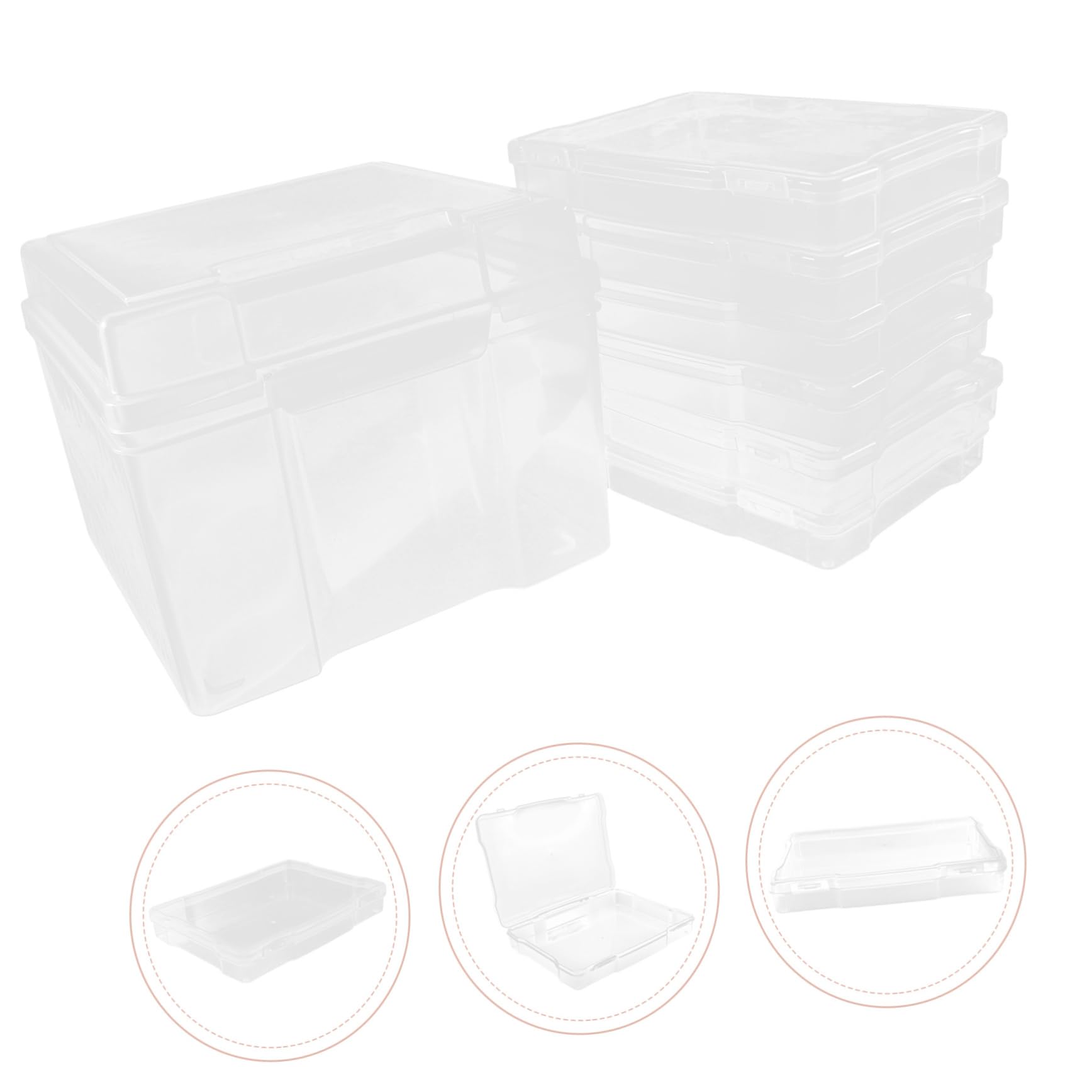 Happyyami Card Organizer Box Dividers Photo Organizing Box for Home School Office