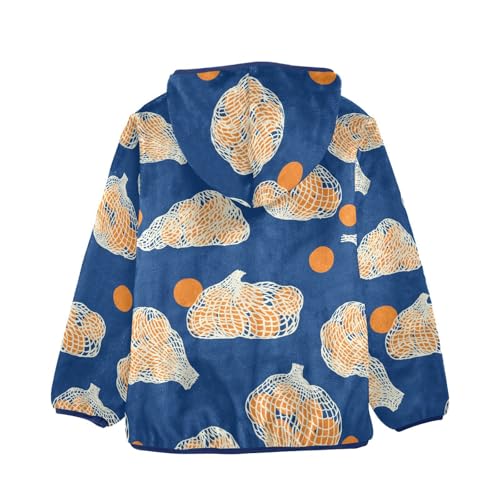 Fruits in Mesh Bag Girls Fleece Jacket Girls Fall Jacket Girls Zip Up Hoodie Girls Sherpa Jacket 2-10T2